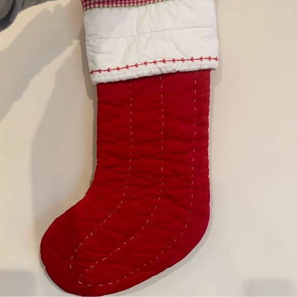 Pottery Barn Kids Quilted Brunette Fairy Christmas Stocking Leona - Picture 3 of 5